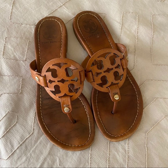 tory burch miller sandals vintage vachetta